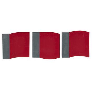 GUNNAR ÅNGER, painted zinc plate, 3, signed and dated -94 verso.