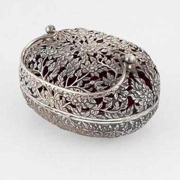 A Sterling Silver Casket, Thailand.
