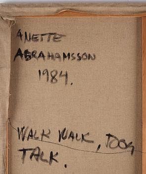 Anette Abrahamsson, signed and dated 1984 verso. Oil on canvas.