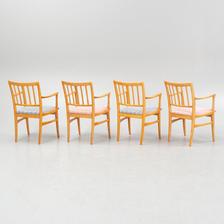 Carl Malmsten, armchairs, 4 pcs, "Herrgården".