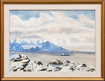 MONA HUSS WALIN, akvarell, sign, dat-74.