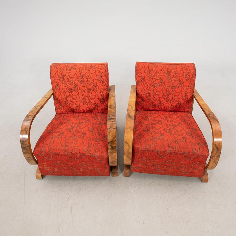 Armchairs, a pair from the first half of the 20th century.