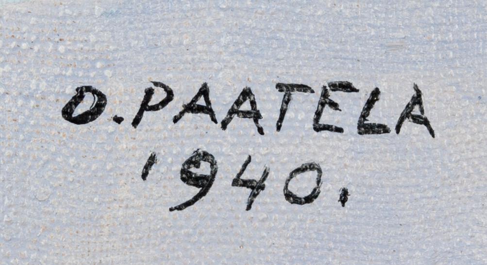 OSKARI PAATELA, olja på duk, signerad och daterad 1940.