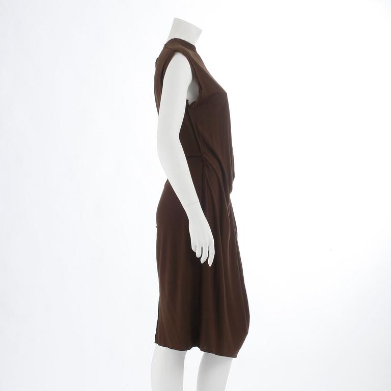 LANVIN, a brown wool dress.