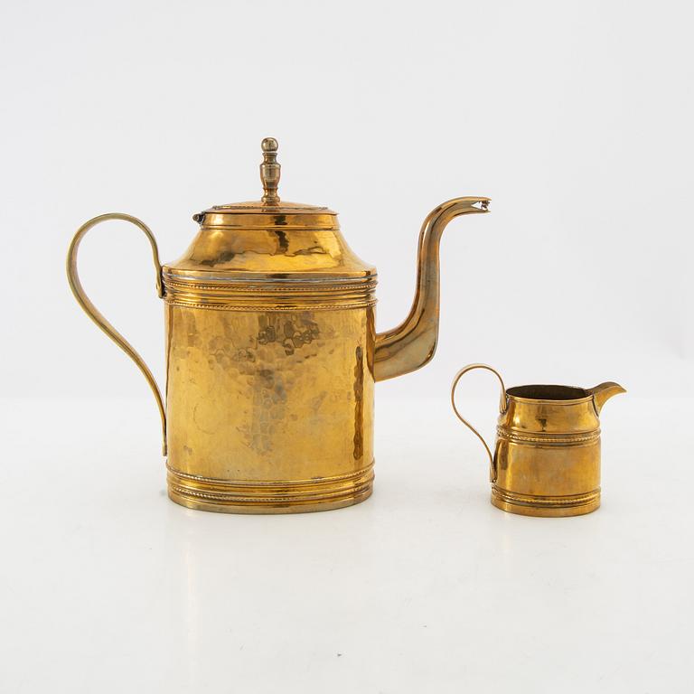 coffee pot and cream jug circa 1900.