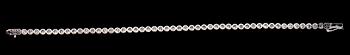 ARMBAND, sk Rivière, 18 k vitguld, briljantslipade diamanter tot ca 3.00 ct. Vikt ca 9,0 g.