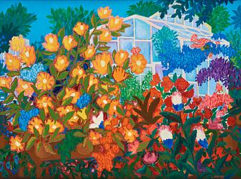 Lennart Jirlow, Flowers in front of the greenhouse.