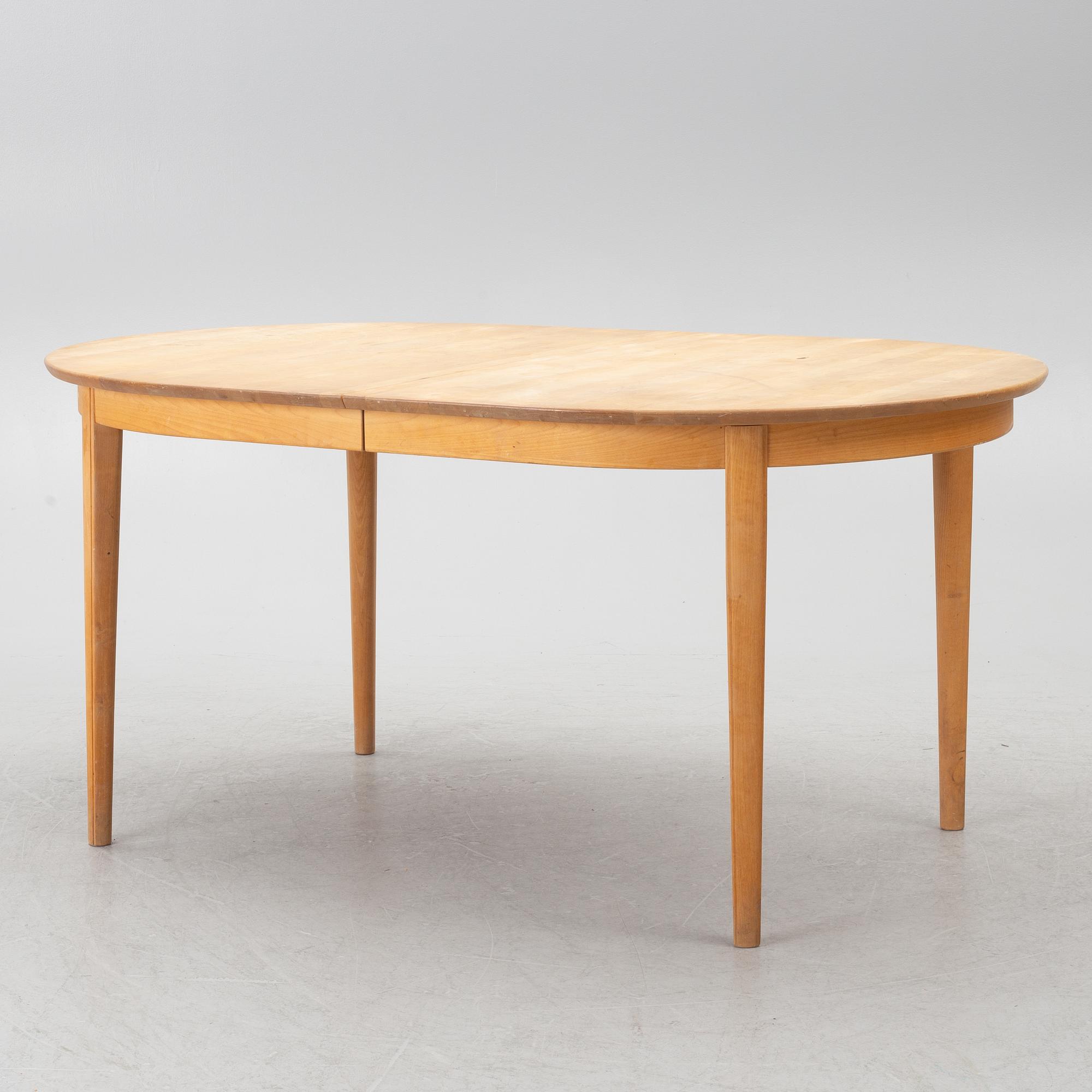 Nils-Göran Gustafsson, 6 stolar, "Öland", samt matbord, Carl Malmsten, Stolab, 2000-tal.