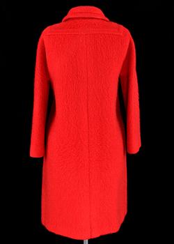 A 1960s/70s red wool coat by Jean Patou.