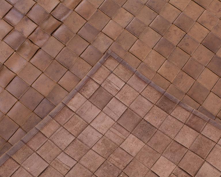 CARPET, leather, late 20th century. 240 x 169 cm.