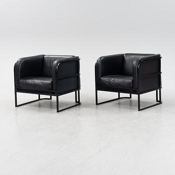 Jan Ekselius, fåtöljer, ett par, "MAX" ur Etcetera-serien, JOC, Vetlanda 1980-tal.