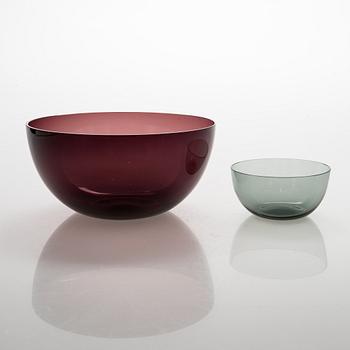 Kaj Franck, A serving bowl '1329' and 6 pcs dessert bowls '1340', Nuutajärvi Notsjö.