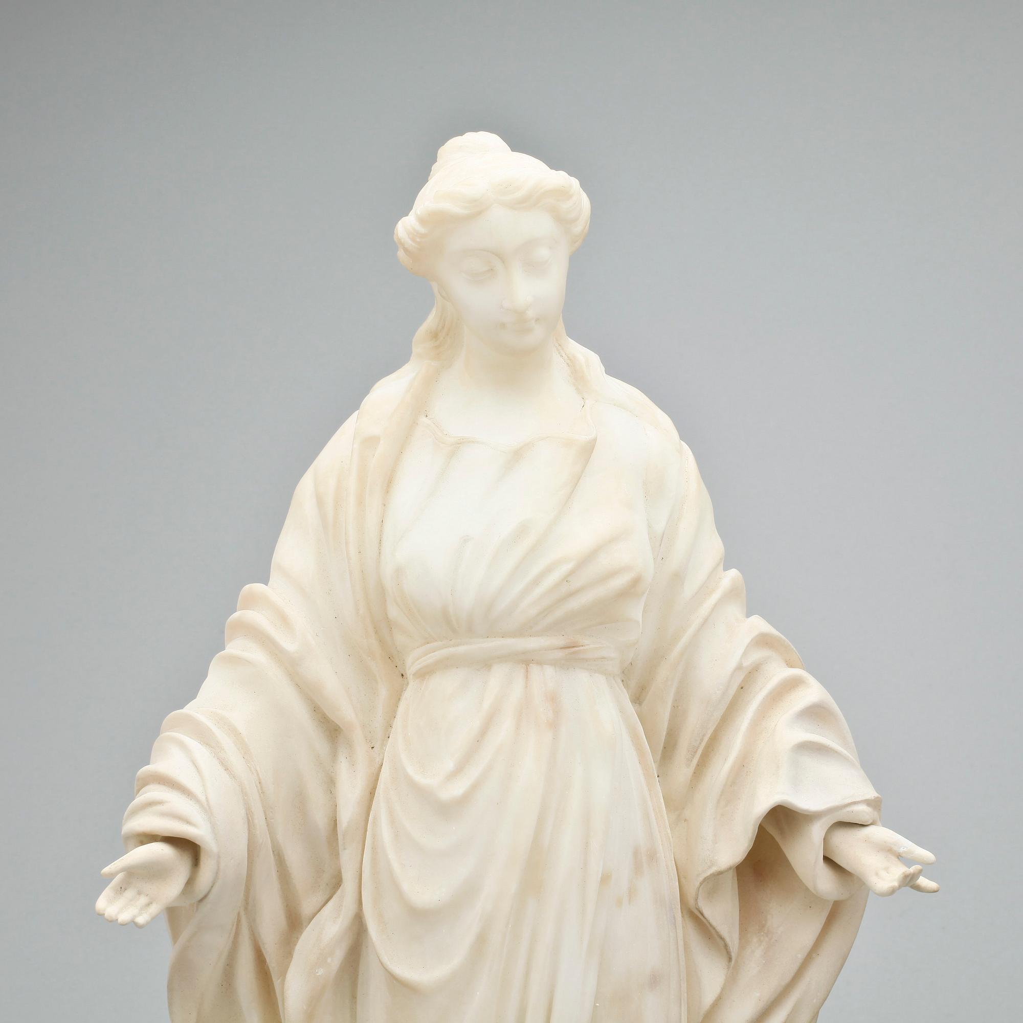 SKULPTUR, alabaster, 1900-tal.