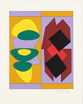 Victor Vasarely, "I ON" Portfölj med 7 serigrafier.