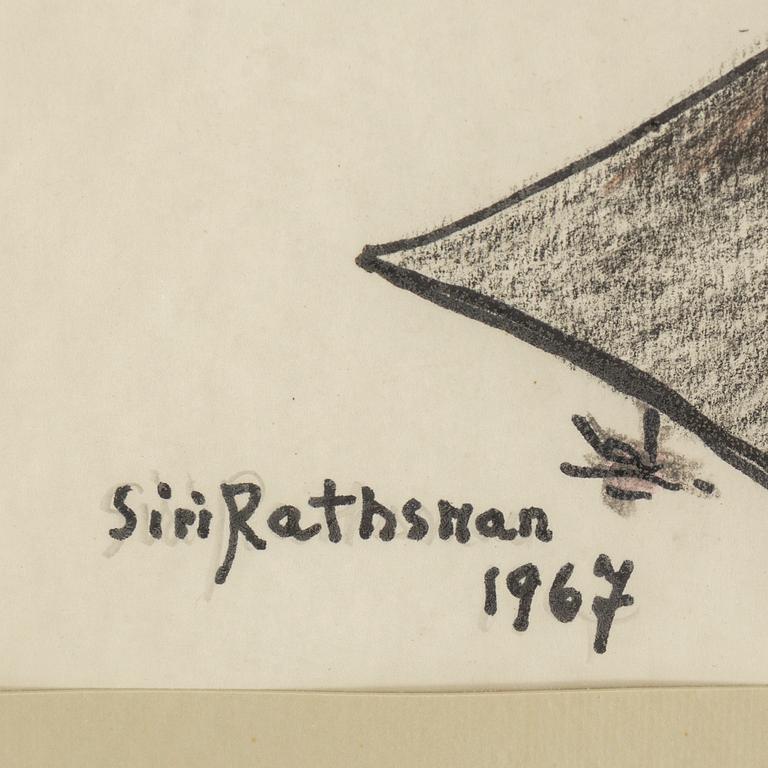 SIRI RATHSMAN, mixed media, signed and dated 1967.