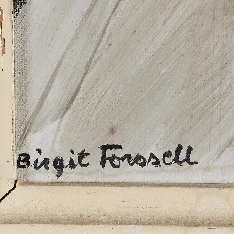 BIRGIT FORSELL, olja på pannå, signerad.