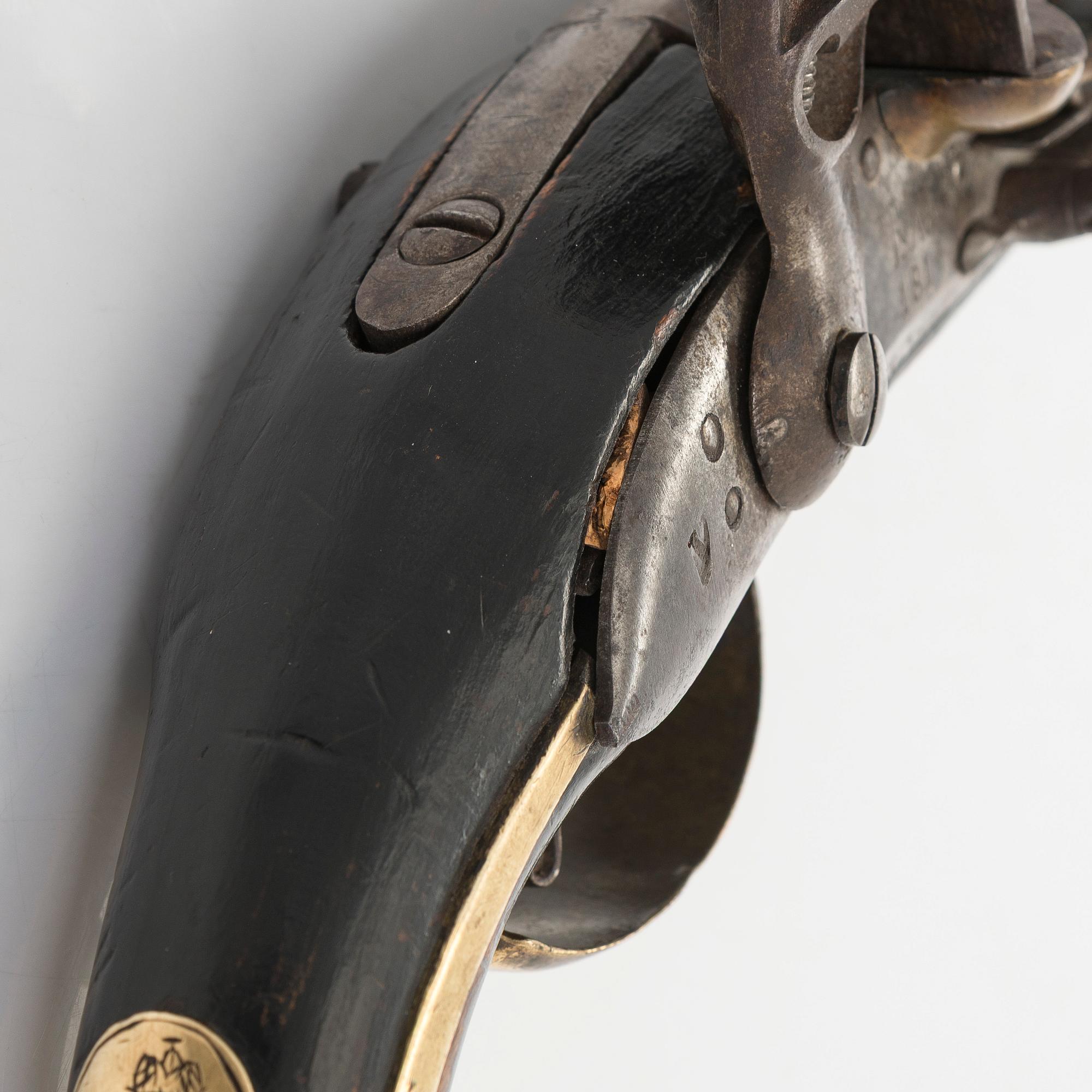 A Russian flintlock pistol, model 1809.