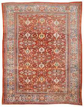 ANTIQUE/SEMI-ANTIQUE MAHAL, so called Ziegler Mahal. 472,5 x 371 cm.