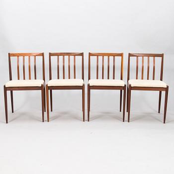 Four chairs from 1950's in teak.