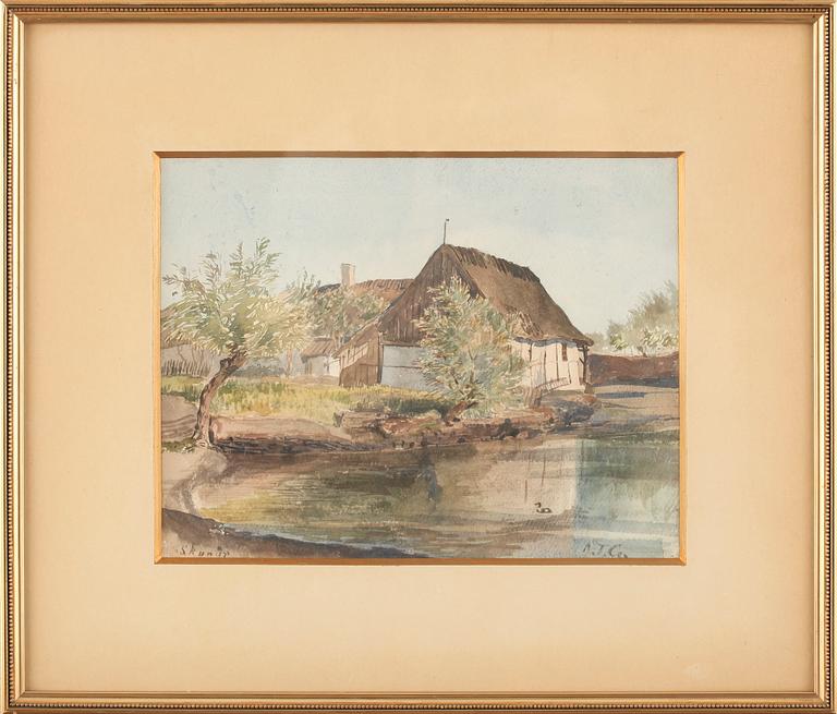 ALBERT TEHODOR GELLERSTEDT, akvarell, monogramsignerad.