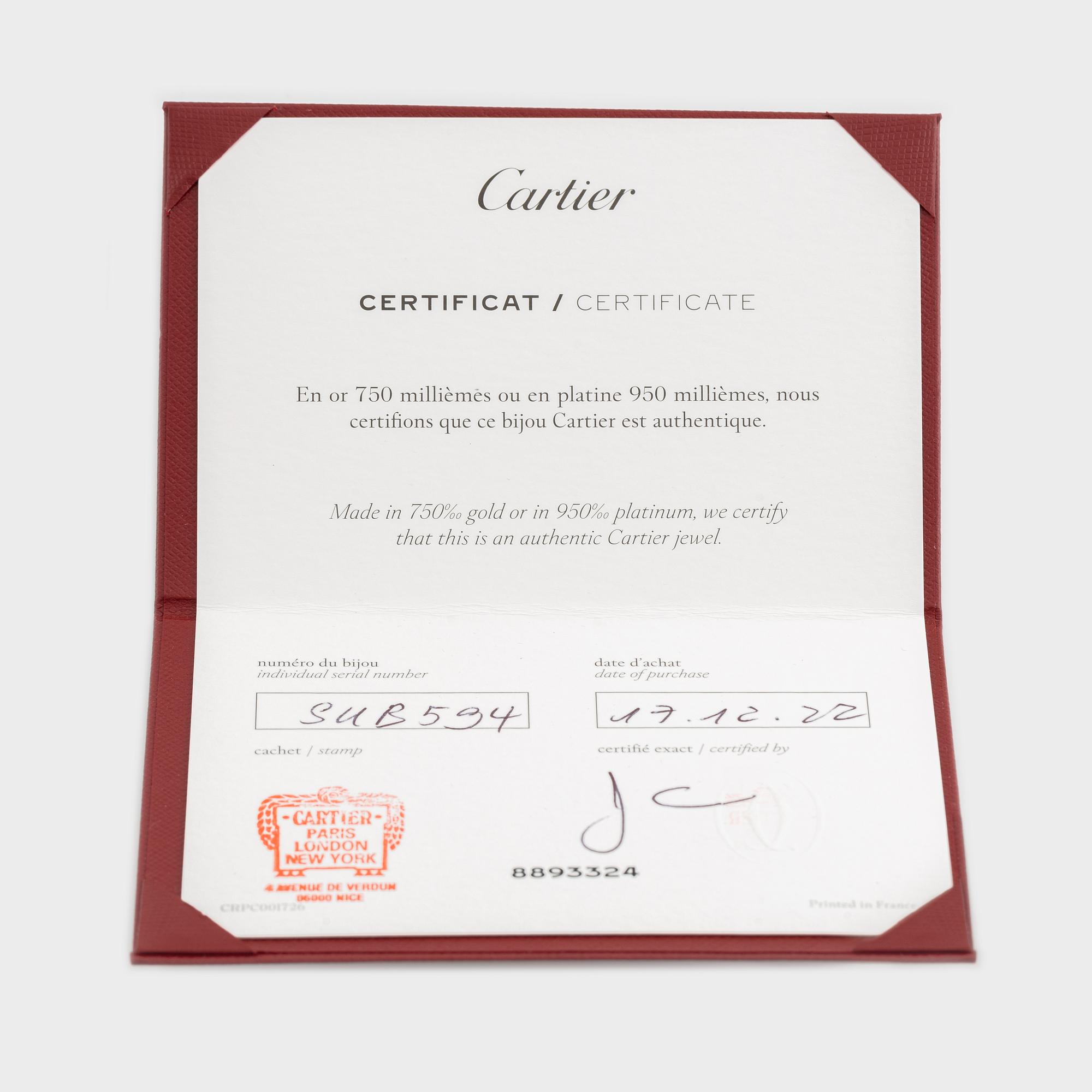A Cartier "Trinity" bracelet, 18K three colour gold and textile.