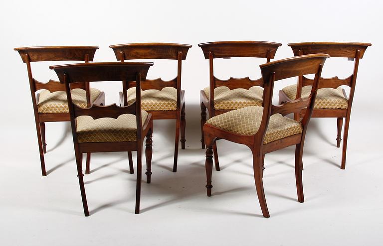 STOLAR, 6 st, senempire. 1800-talets mitt.