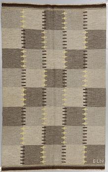 Eva-Lisa Nordin, matto, flat weave, ca 227,5 x 139,5-141,5 cm, signed E-L N.