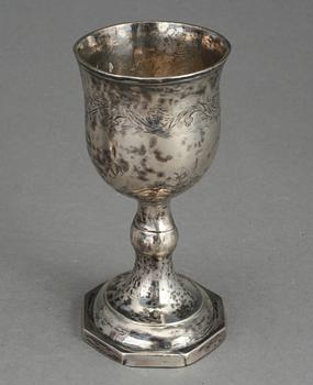 KALK, silver, 1800-talets första hälft, kontrollstämplad Tyskland/Polen. 158 gram.