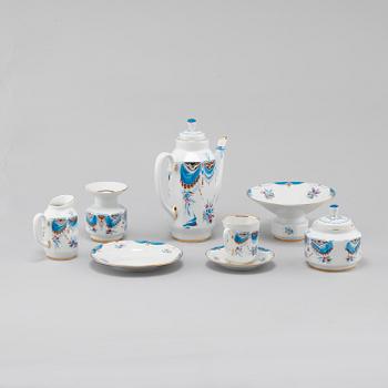 17 pcs tableware by Lomonosov, second half of the 20th century.