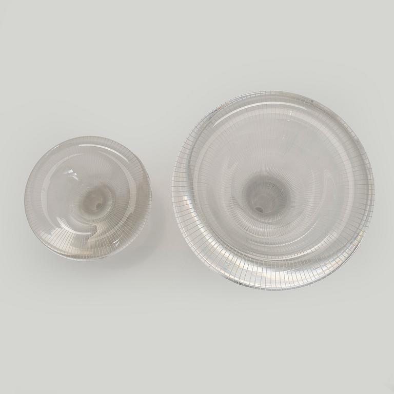 Tapio Wirkkala, vaser, 2, st, modell 3552, "Sopp" signerade Tapio Wirkkala, Iittala -57 och Tapio Wirkkala Iittala.