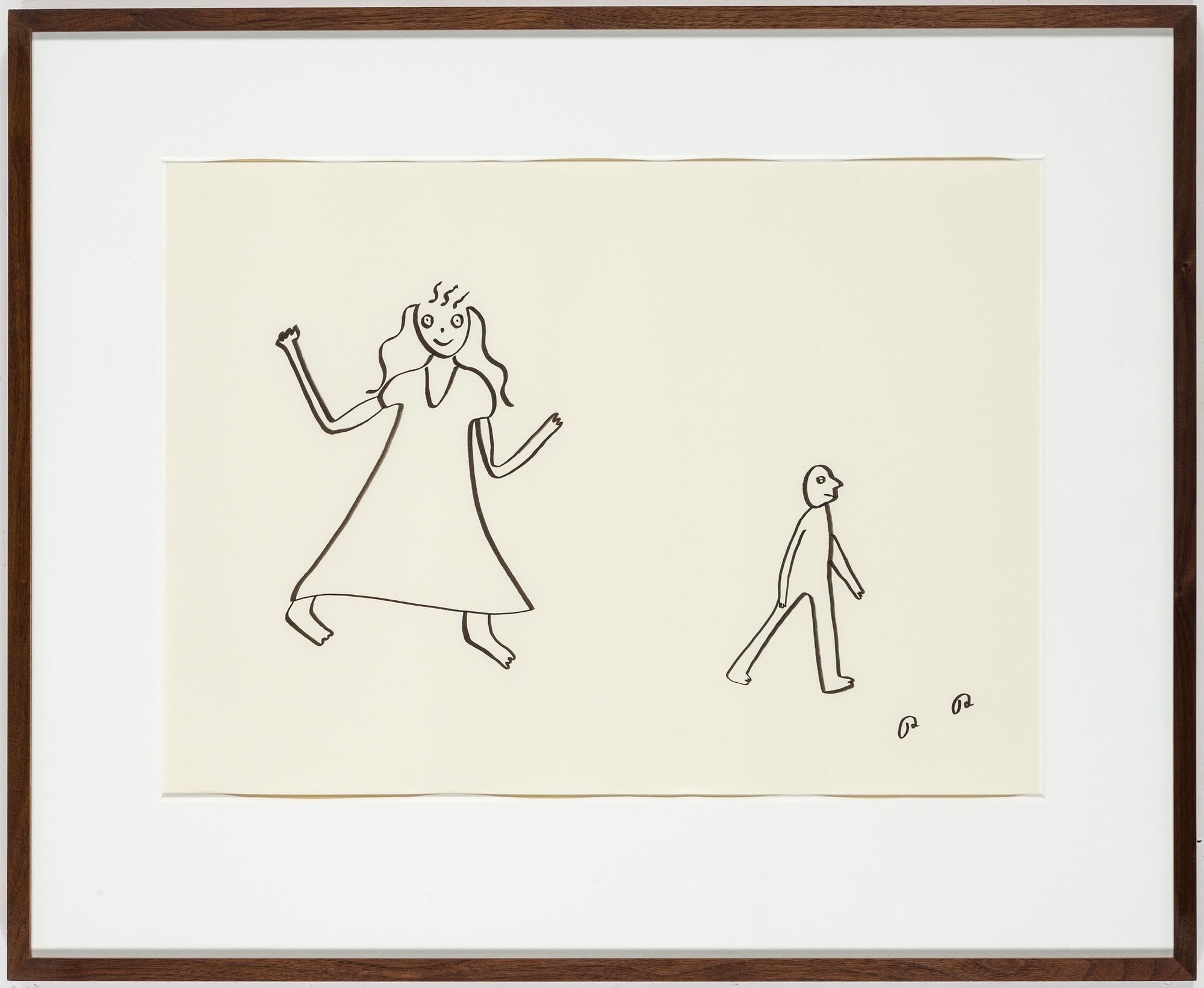 ROGER RISBERG, indian ink on paper, 2007, signed RR.