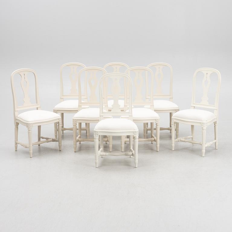 Stolar, 8 st, "Hallunda", Nove Möbler samt IKEAs 1700-talsserie, slutet av 1900-talet.