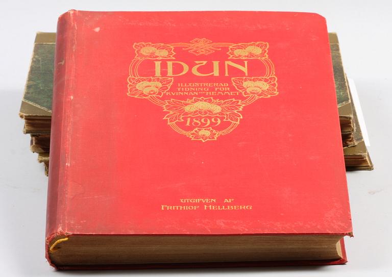 BÖCKER, 4 st, "Söndags Nisse" resp "Idun". 1890-tal.