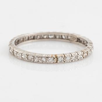Platinum and eight cut diamond ring.