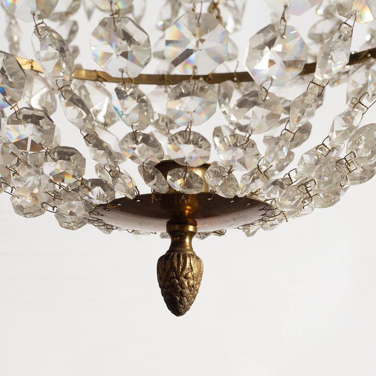 A Gustavian style chandelier, circa 2000.