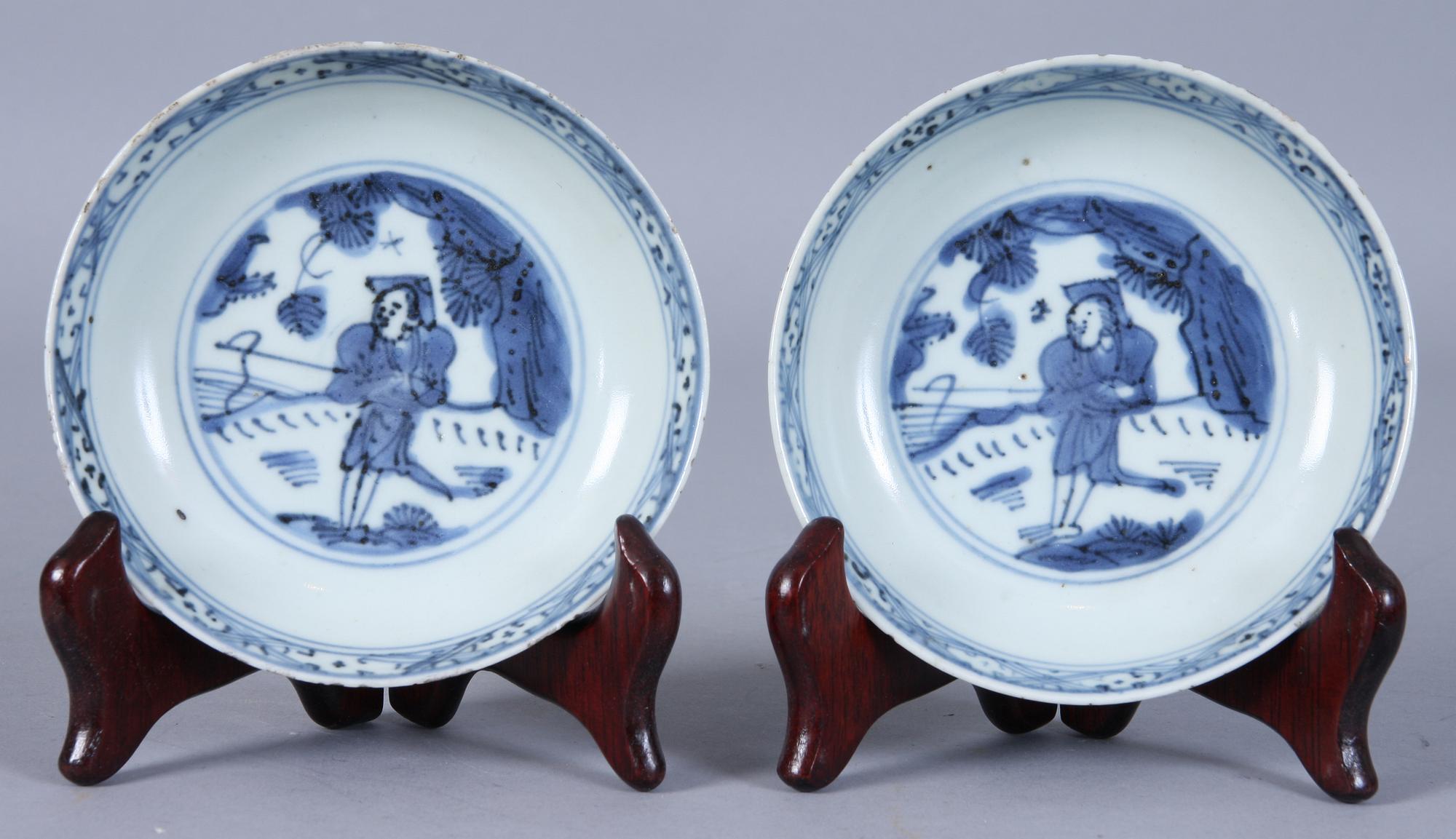 PARTI PORSLIN, 5 delar, porslin, Kina. 1600-tal.