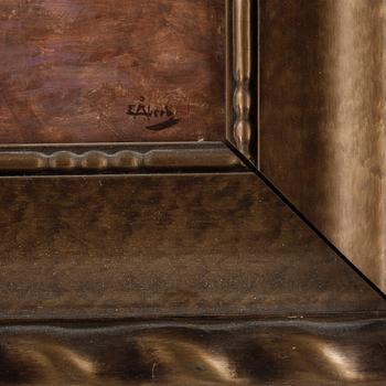 EMIL ÅBERG, olja på pannå, signerad.