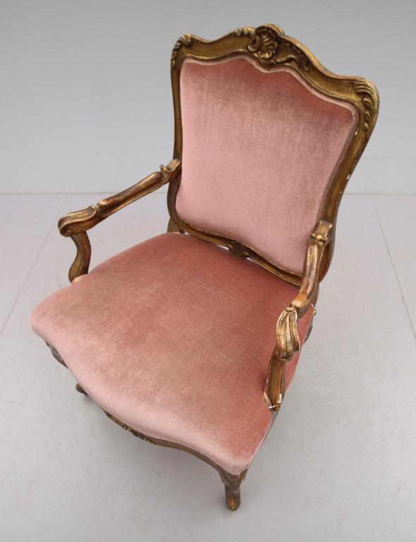 KARMSTOL, rokoko, 1700-talets mitt.