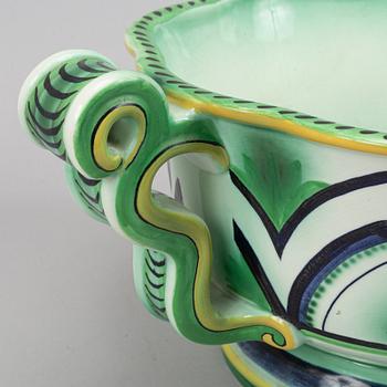 An earthenware Swedish Grace pot/bowl by Arthur Percy for Gefle, 1920's-30's.