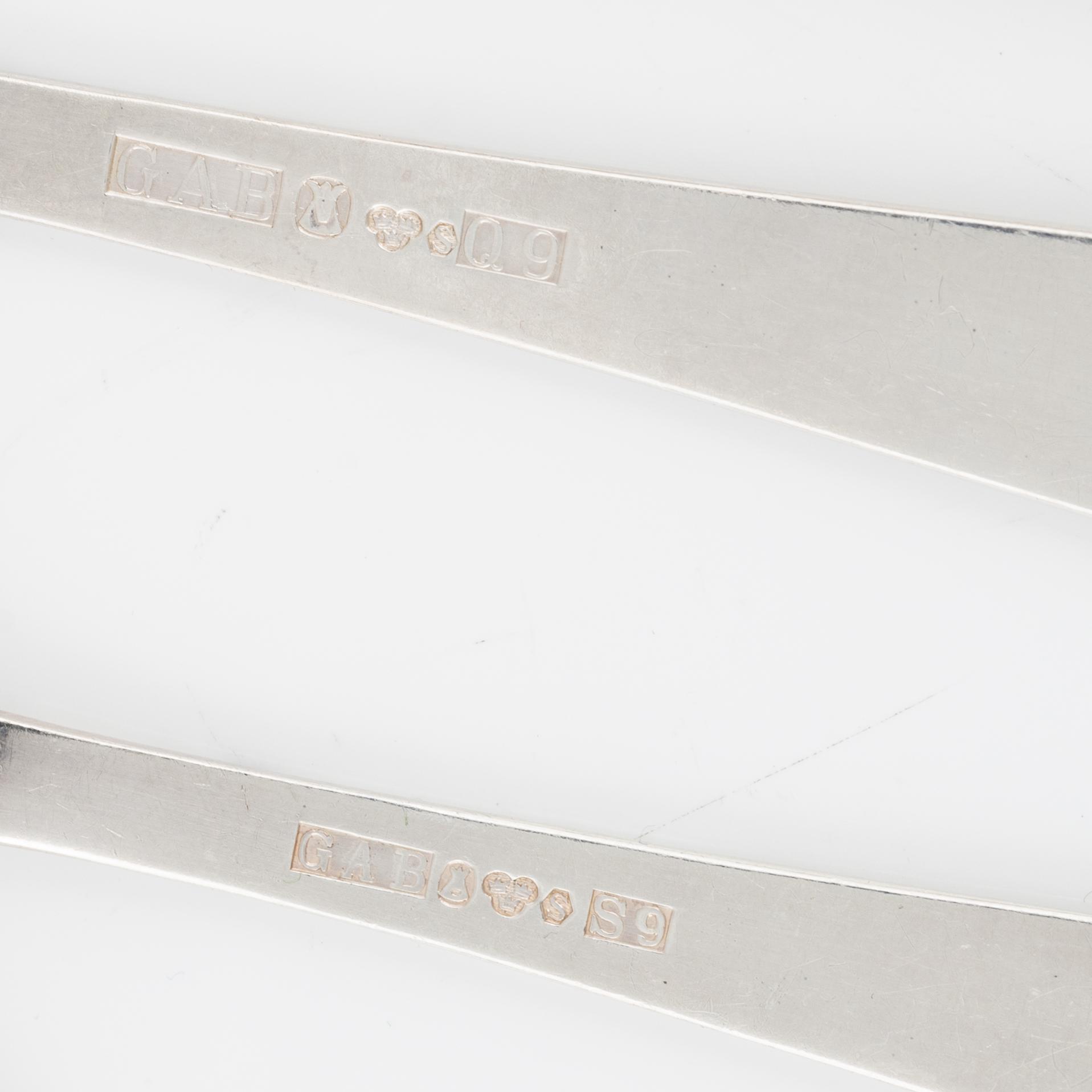 Jacob Ängman, besticksuppsättning, silver, 85 delar, "Rosenholm", GAB, Stockholm, 1955-1991.