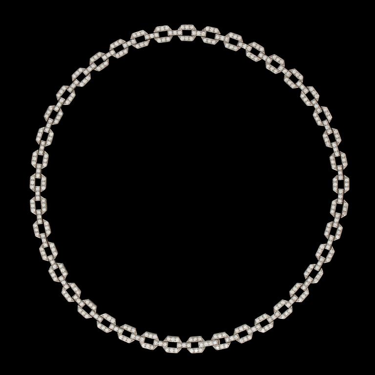 COLLIER, Tiffany & Co, med briljantslipade diamanter totalt ca 7.40 ct.