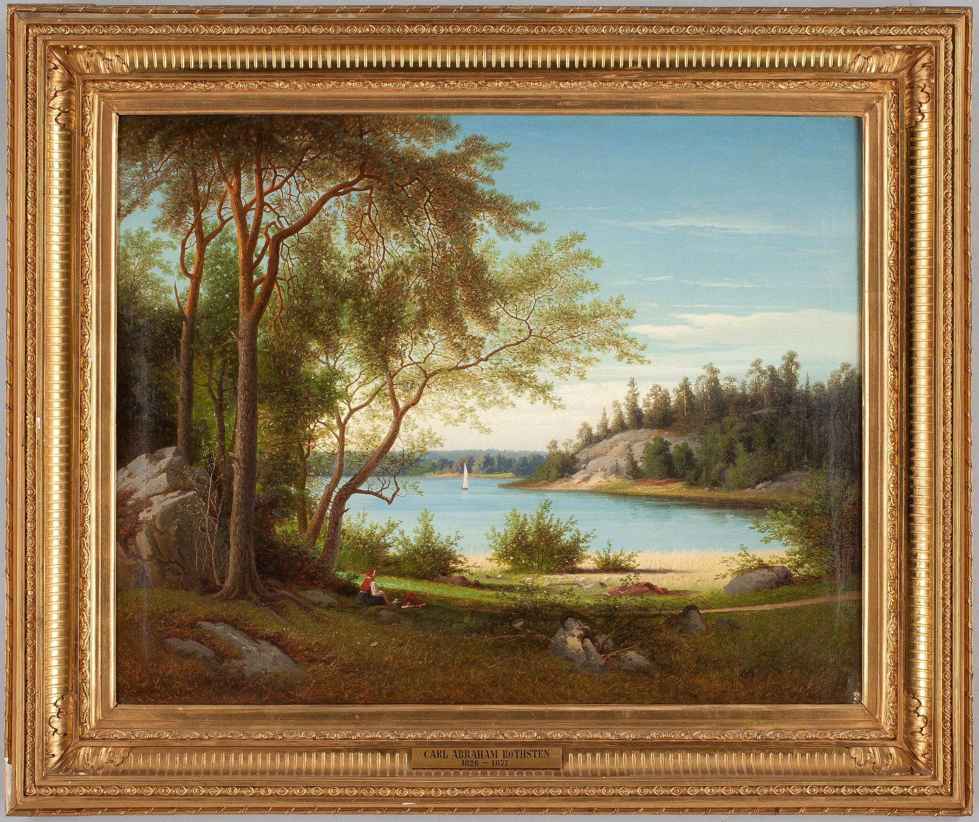 CARL ABRAHAM ROTHSTÉN, olja på duk. Sign och dat 1874.