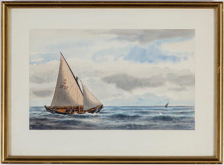 UNKNOWN ARTIST, 20th Century, watercolours, 5, signed M Hägg.