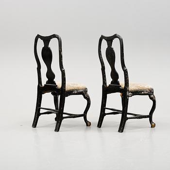 STOLAR, ett par, barock, 1700-tal.