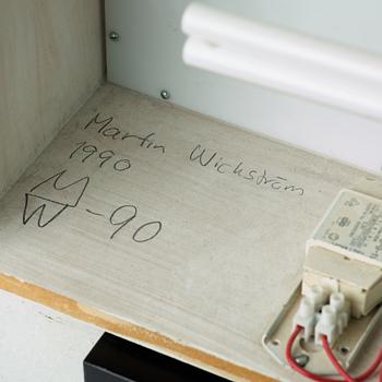 MARTIN WICKSTRÖM, oil on masonite, 
MDF-box, glass, plastic, metal, signed and dated 1990.