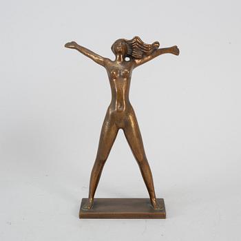 STIG BLOMBERG, skulptur, brons, Fritidsflickan", Ystad-Brons.