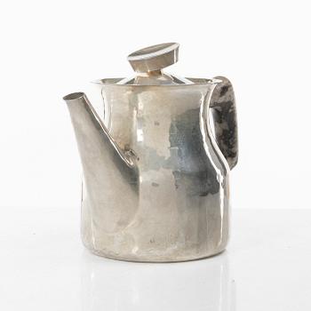 Eric Löfman, coffee pot, silver, MGAB, Uppsala 1975.