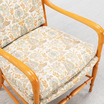 Björn Wiinblad & Brita Drewsen, a pair of ' La concha' beech armchairs for OPE-Möbler, second half of the 20th century.