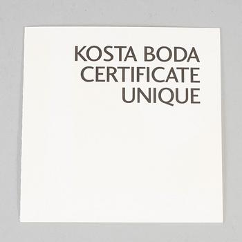 BERTIL VALLIEN, a unique Swedish artglass sculpture "Powerfigure", Kosta Boda,