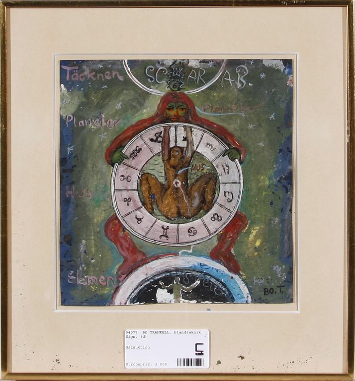 BO TRANKELL, blandteknik. Sign.